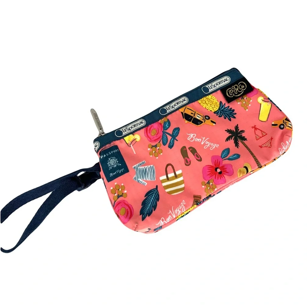 Lesportsac Tropical Voyage Travel Wristlet Pouch Rifle Paper Company Preowned